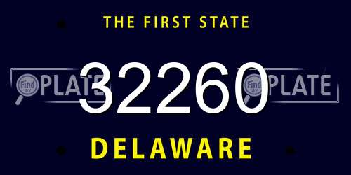 32260 Delaware License Plate