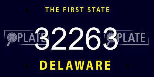 32263 Delaware License Plate