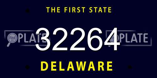 32264 Delaware License Plate