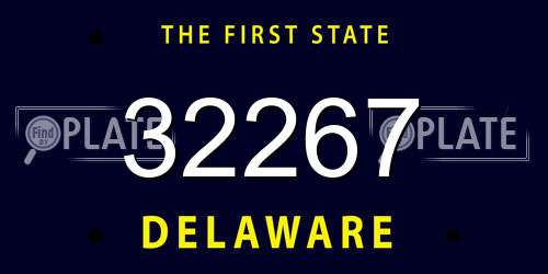 32267 Delaware License Plate