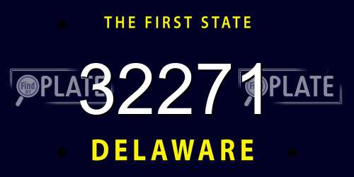 32271 Delaware License Plate