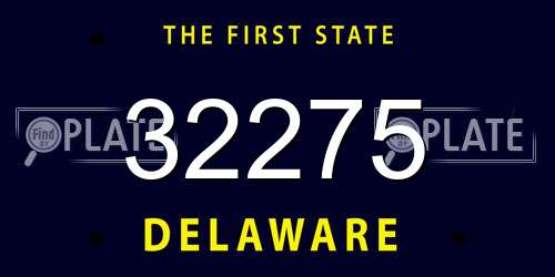 32275 Delaware License Plate