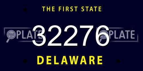 32276 Delaware License Plate