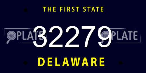32279 Delaware License Plate