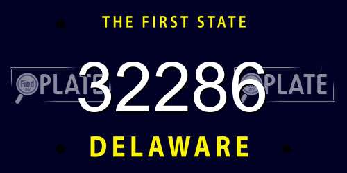 32286 Delaware License Plate