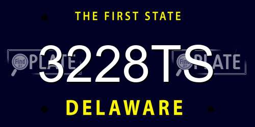 3228TS Delaware License Plate