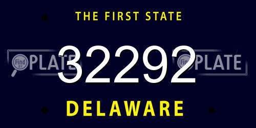 32292 Delaware License Plate