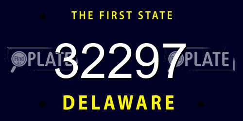32297 Delaware License Plate