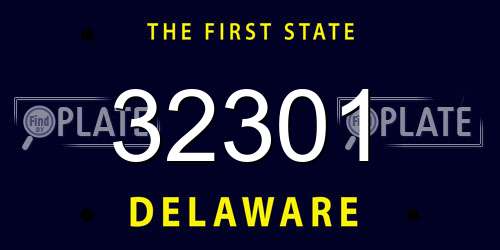 32301 Delaware License Plate