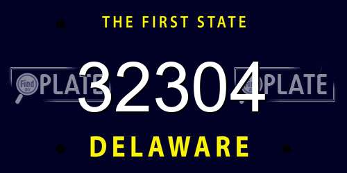 32304 Delaware License Plate
