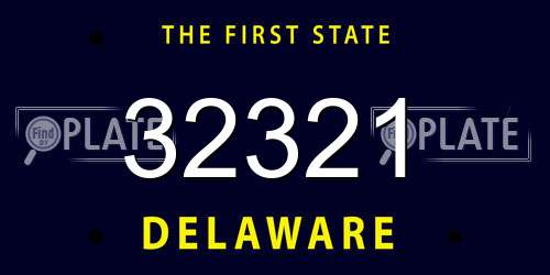 32321 Delaware License Plate