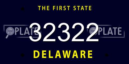 32322 Delaware License Plate