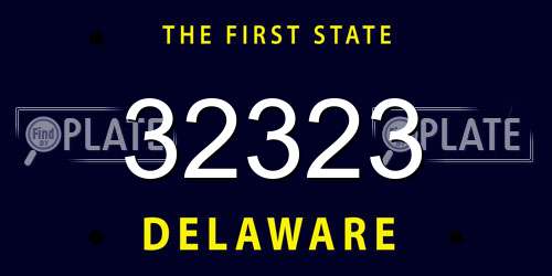 32323 Delaware License Plate