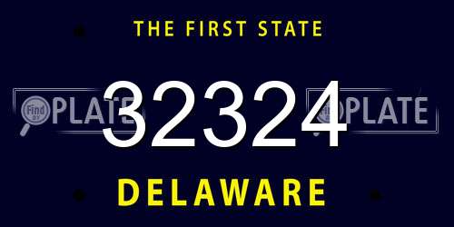 32324 Delaware License Plate