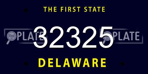 32325 Delaware License Plate