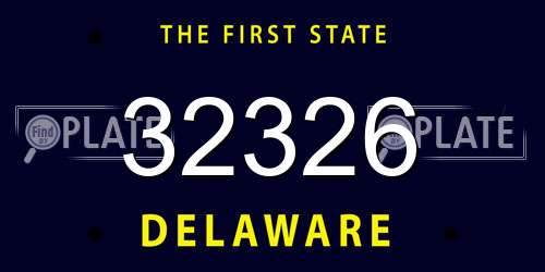 32326 Delaware License Plate