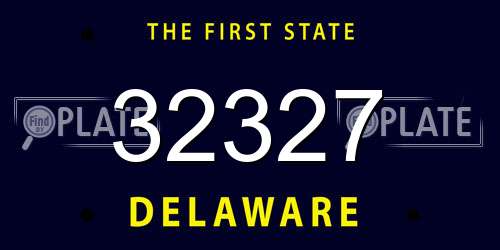 32327 Delaware License Plate