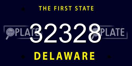 32328 Delaware License Plate