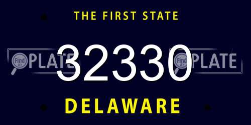 32330 Delaware License Plate