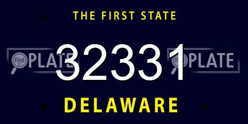 32331 Delaware License Plate