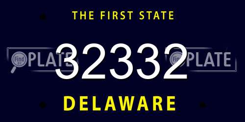 32332 Delaware License Plate