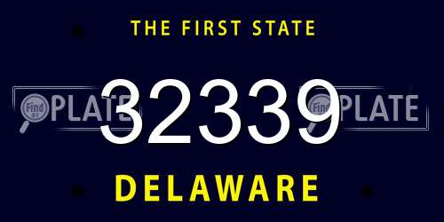 32339 Delaware License Plate