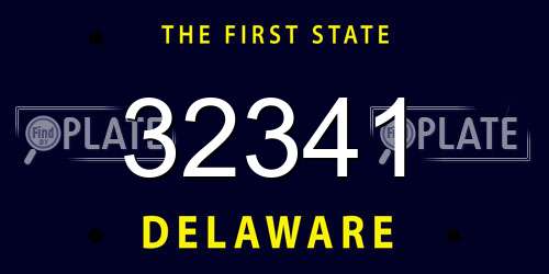 32341 Delaware License Plate