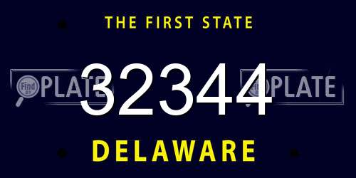 32344 Delaware License Plate