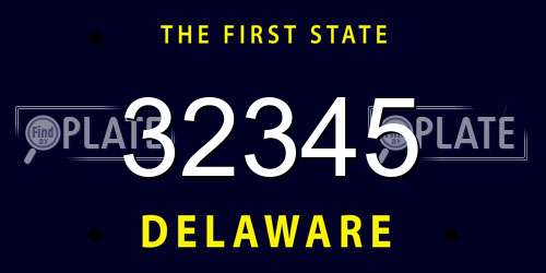 32345 Delaware License Plate