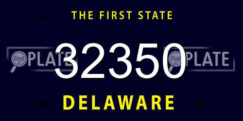 32350 Delaware License Plate