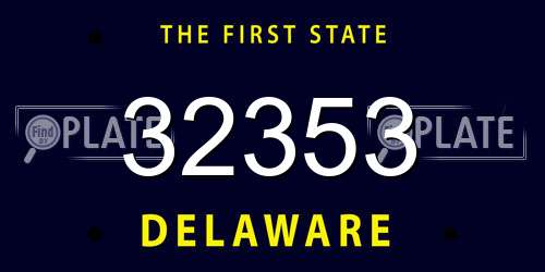 32353 Delaware License Plate
