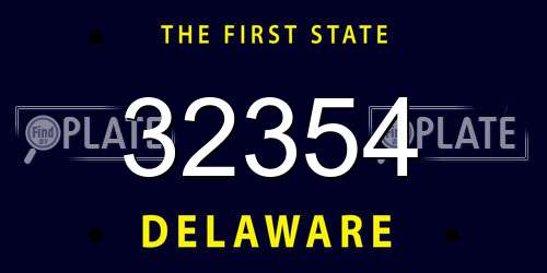 32354 Delaware License Plate