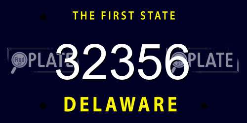 32356 Delaware License Plate