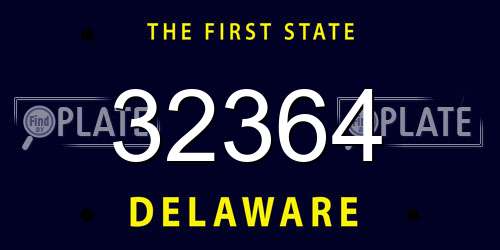 32364 Delaware License Plate