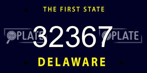 32367 Delaware License Plate
