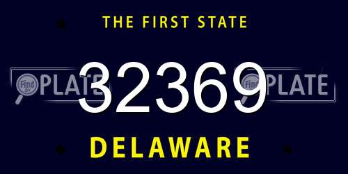 32369 Delaware License Plate