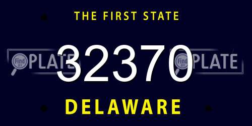 32370 Delaware License Plate