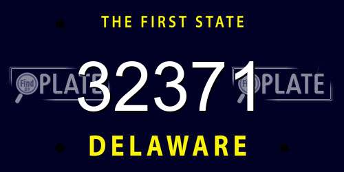 32371 Delaware License Plate