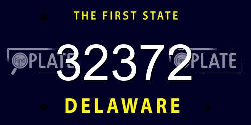 32372 Delaware License Plate