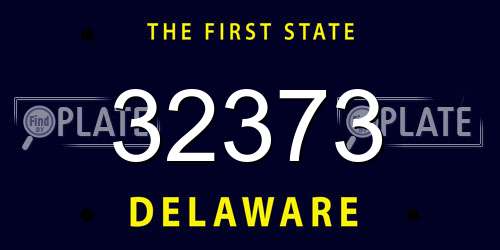 32373 Delaware License Plate