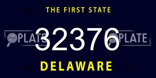 32376 Delaware License Plate
