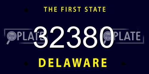32380 Delaware License Plate