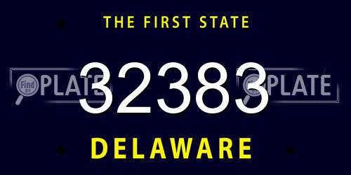 32383 Delaware License Plate