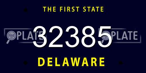 32385 Delaware License Plate