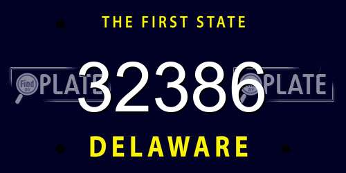 32386 Delaware License Plate