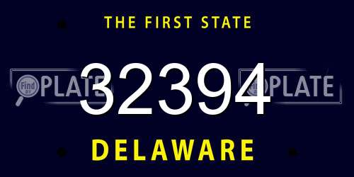 32394 Delaware License Plate