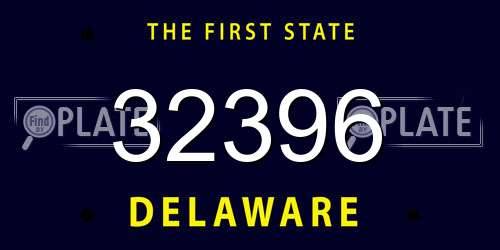 32396 Delaware License Plate