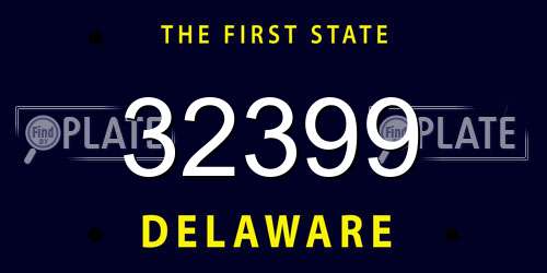 32399 Delaware License Plate