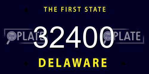 32400 Delaware License Plate