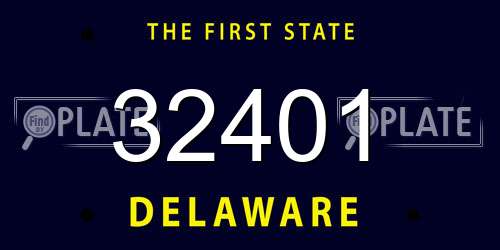 32401 Delaware License Plate